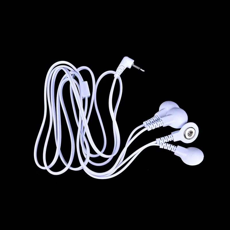 2/4Button Electrotherapy Electrode Lead Electric Shock Wires Cable For Ten Massager Connection Cable Massage & Relaxation