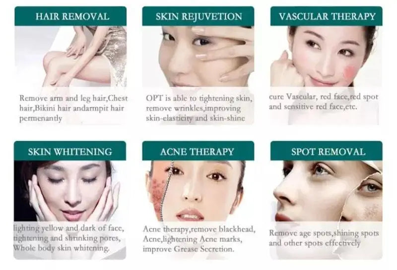 Portable 360 magneto-optical IPL painless hair removal machine