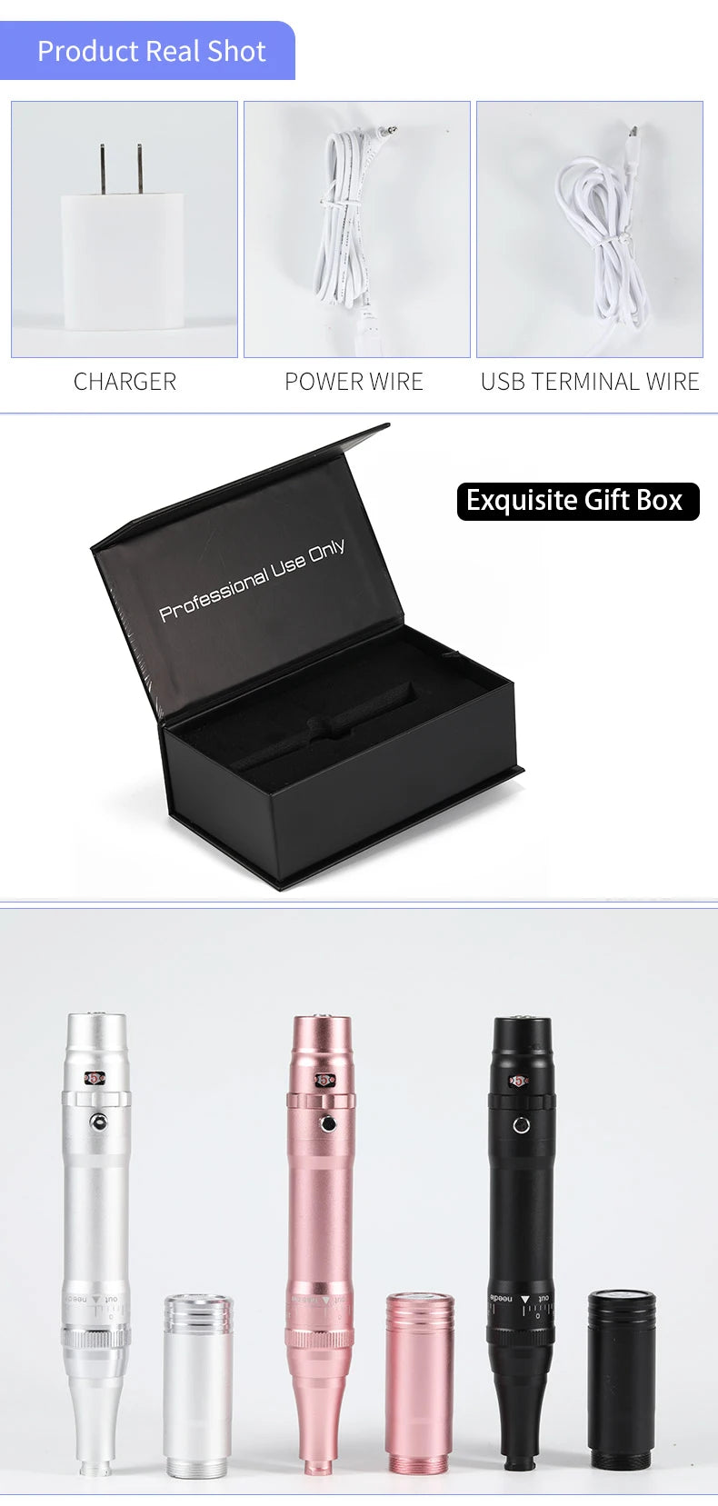 Wireless PMU Machine Permanent Makeup for Eyebrows Miroblading Eyeliner Lip Microshading Professional Rotary Tattoo Pen Gun Kit