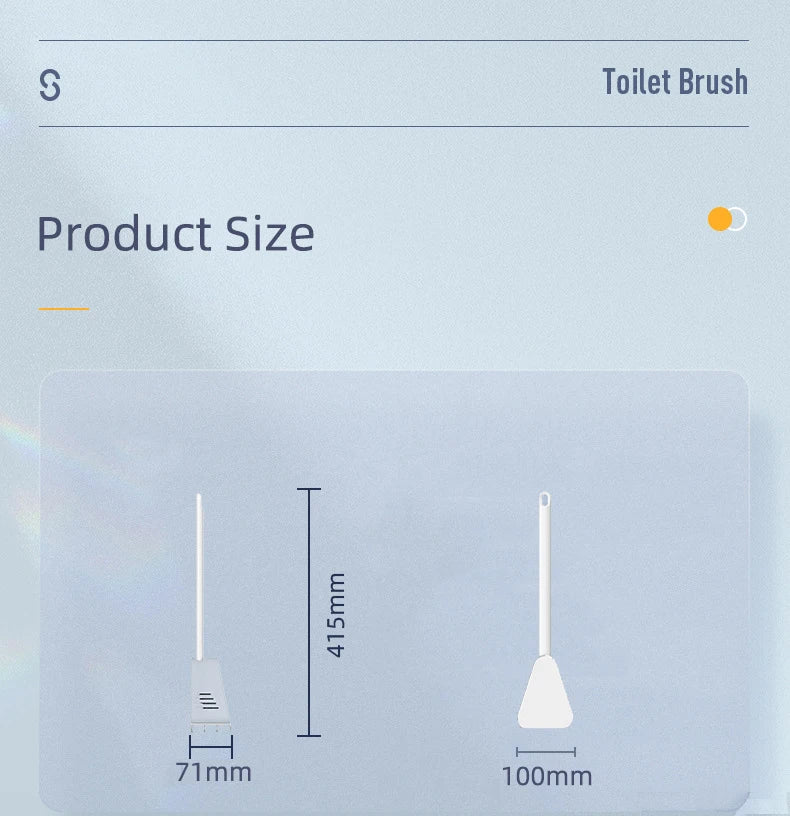 Silicone Golf Shape Toilet Brush with Holder Set  Toilet Cleaner Brush Wall Mounted Toilet Brush and Drying Holder for Bathroom