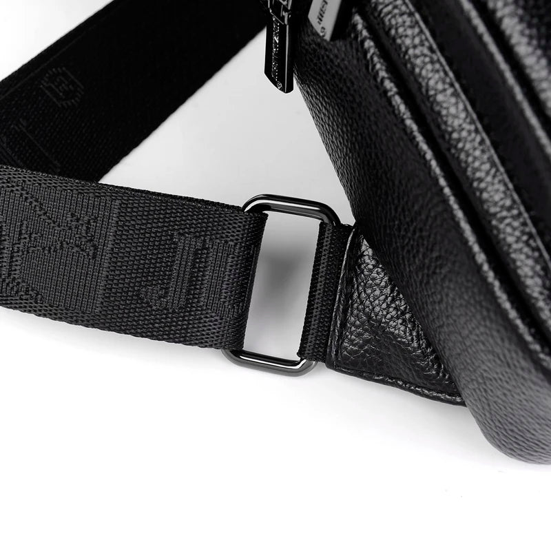 Men's Chest Pack Crossbody Bag Luxury Design Durable PU Leather Handbag Chest Bag Vintage Leisure Men's Handbag Shoulder Bag