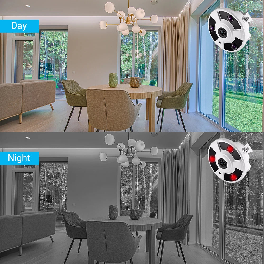 1.7MM Fish Eye Panoramic AHD Camera 5MP 1080P Optioanl High Resolution IR Nightvision IR Nightvision Home Surveillance Camera