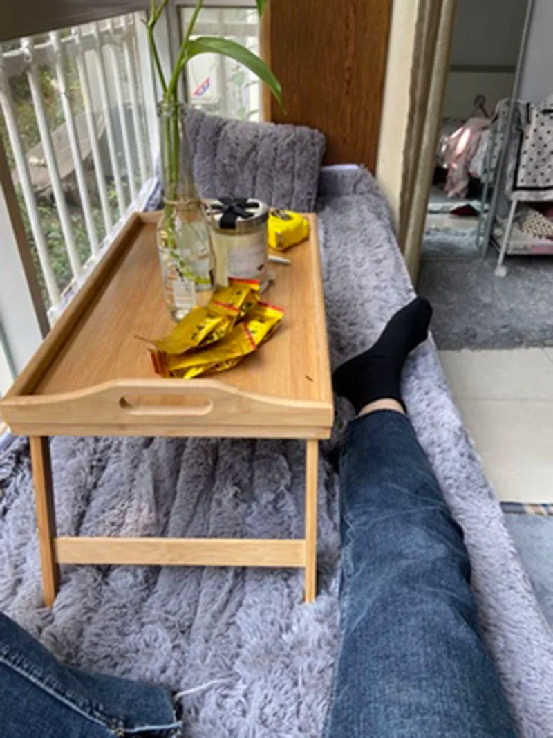 Computer Desk Window Tatami Table Foldable Laptop Stand Breakfast Plate Bed Tray Cozy Bedside Bay Room Desks Bedroom Furniture