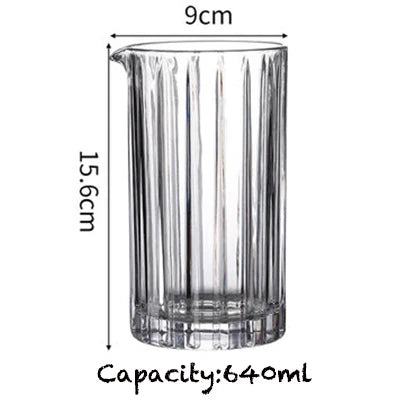 Cocktail Mixing Glass bartender Beaker Cocktail Stirring Glass with Thick Weighted Bottom Professional Bar Beaker Mixing Glass