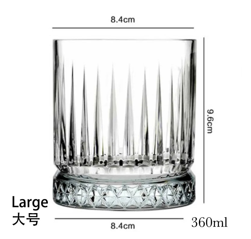 Whiskey Glass, Old Fashioned Rocks Glasses Tumblers, Glassware for Cocktail Scotch, Bourbon, Gin, Voldka, Brandy