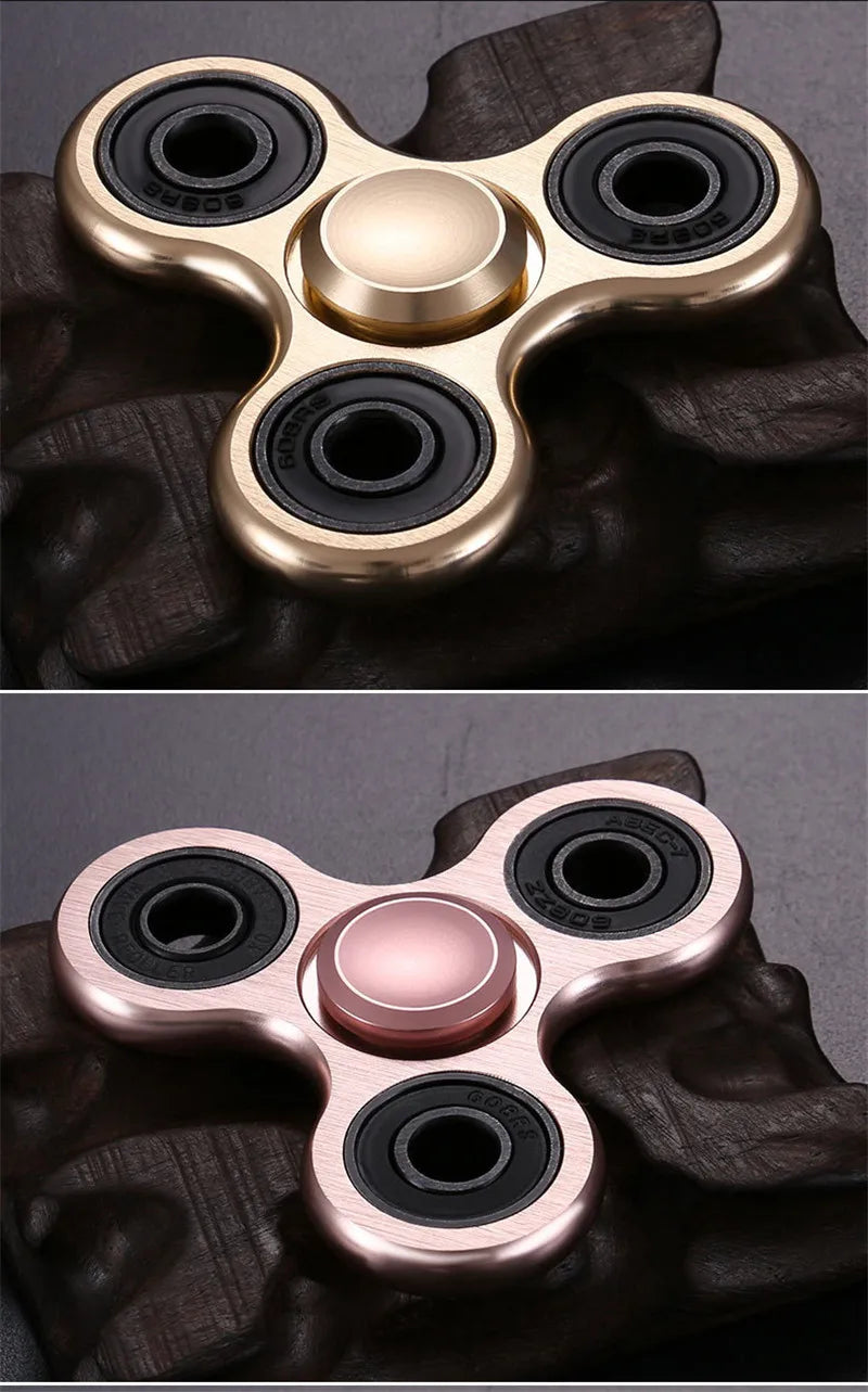 Aluminum Alloy Plating Fidget Spinner Metal Alloy R188 Mute Bearing Drawing Process Hand Spinner Stress Relief Adult Kids Toys