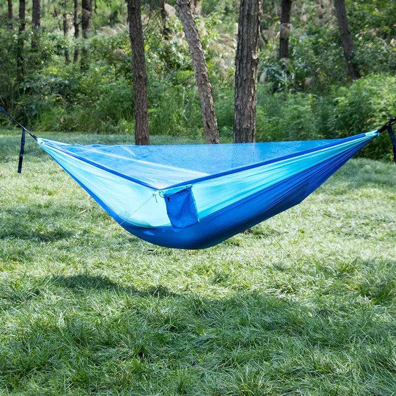 Portable Quick Set Up Mosquito Net Camping Hammock Outdoor Hanging Bed Sleeping Swing