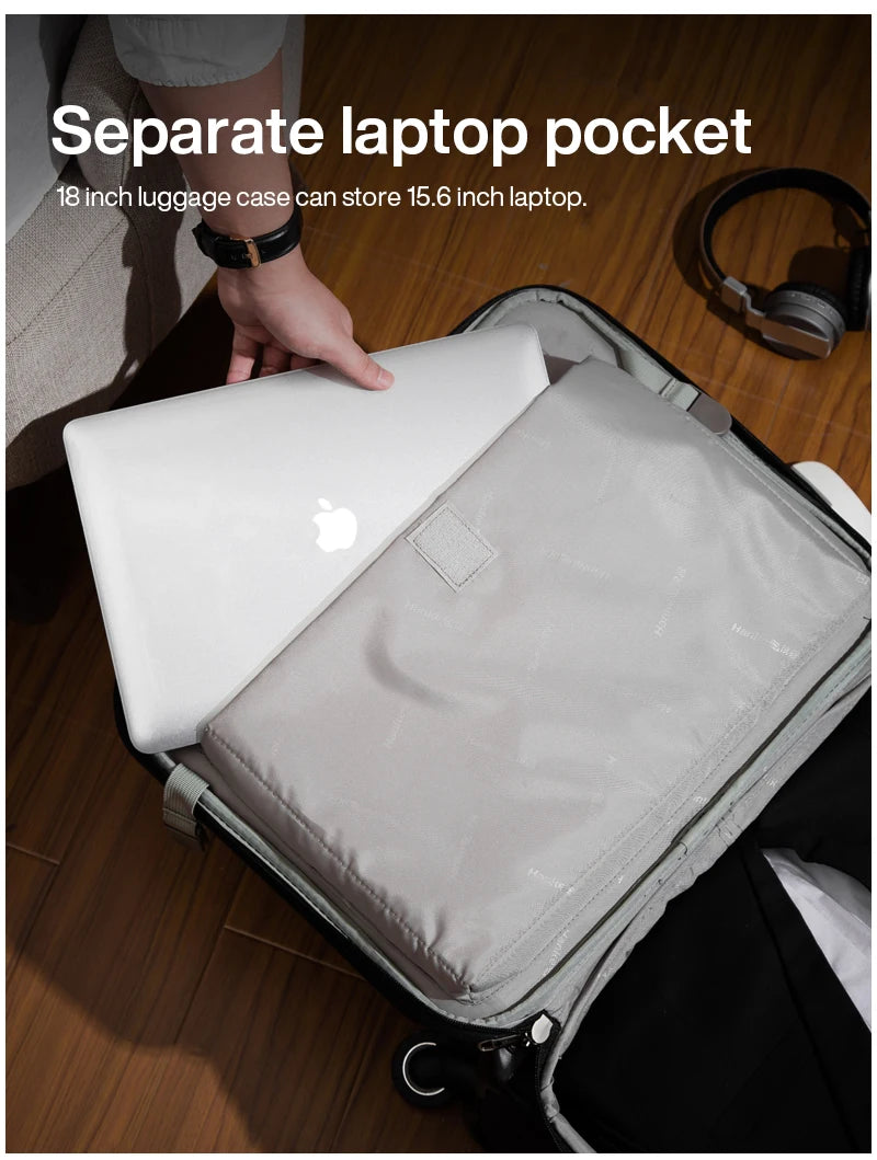 Hanke Men Business Travel Luggage Women Carry On Suitcase Spinner Wheels Rolling Bag 16 18 Inch