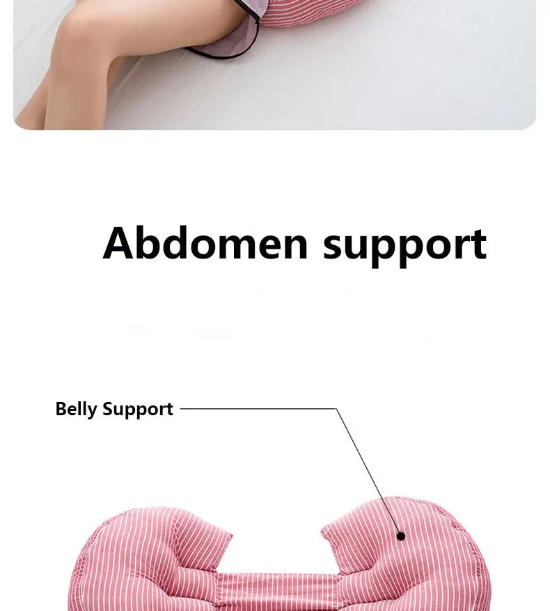 Multi-function U Shape Pregnant Women Sleeping Support Pillow Bamboo Fiber Cotton Side Sleepers Pregnancy Body Pillows For Mater