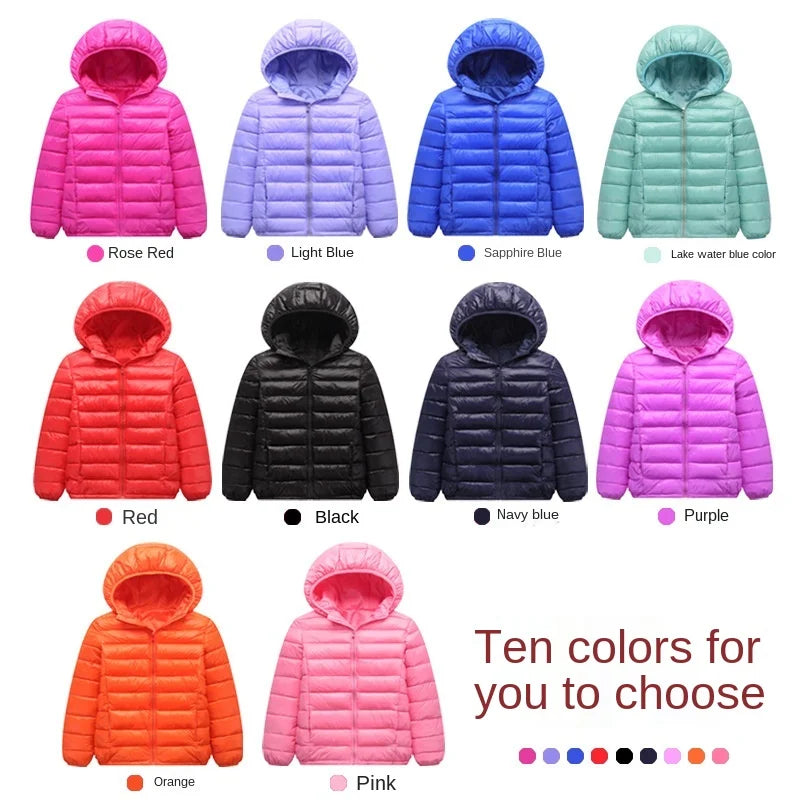 New Fashion Children Jacket Outerwear Boys and Girl Autumn Clothes Warm Down Hooded Coat Teenage Parka Kids Winter Clothing
