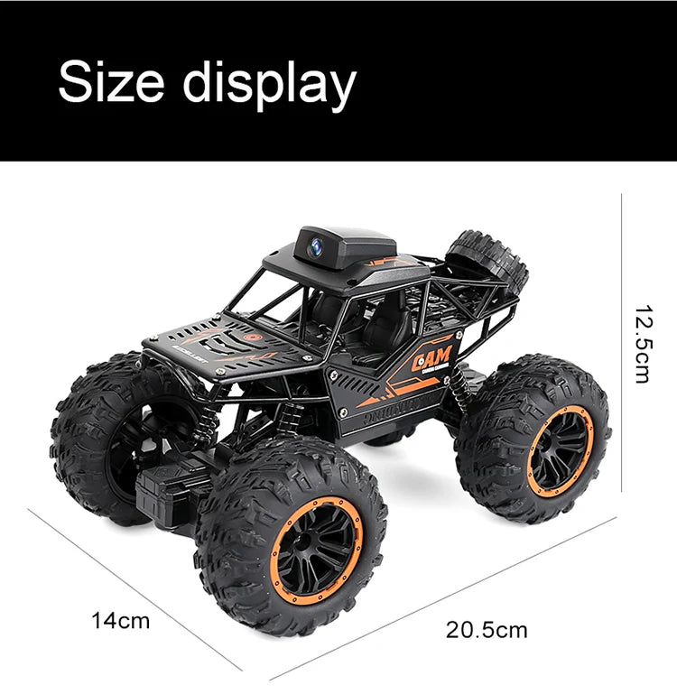 Rc Car With HD Camera FPV WIFI Machine On Remote Control Stunt 1:18 2.4G SUV Radiocontrol Climbing Toys For Kids on a Sign