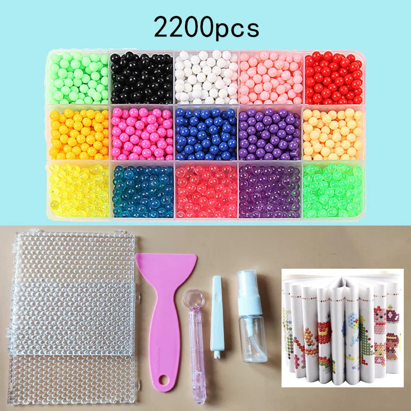 36 colors 5mm Set Refill Beads Puzzle Crystal DIY Water Spray magic Beads Set Ball Games 3D Handmade Magic Toys For Children