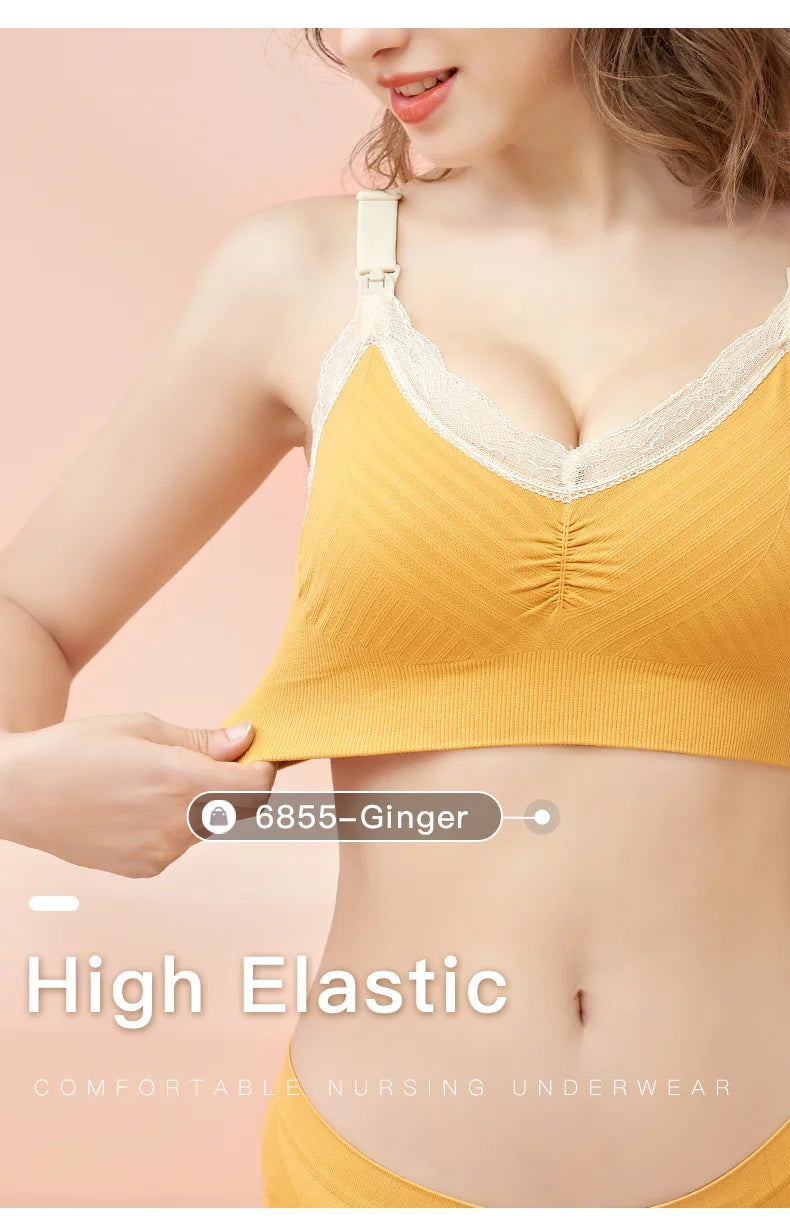 YATEMAO Breastfeeding Bra Pregnancy Clothes Maternity Nursing Bra Feeding Bra for Soutien Gorge Allaitement Pregnant Women