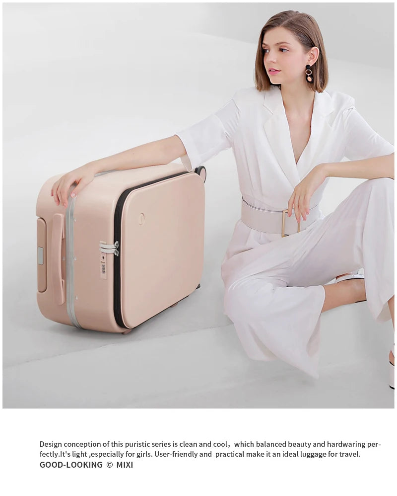 Mixi Patent Design Aluminum Frame Suitcase Carry On Rolling Luggage Beautiful Boarding Cabin 18 20 24 Inch M9260