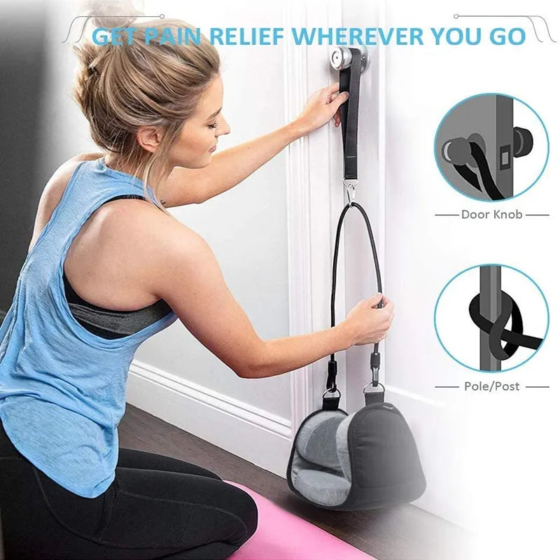 Hammock with stand for Neck Traction Massager Hamac cervicales to Reduce Neck Pain Relief Relaxation with Free Eye Mask