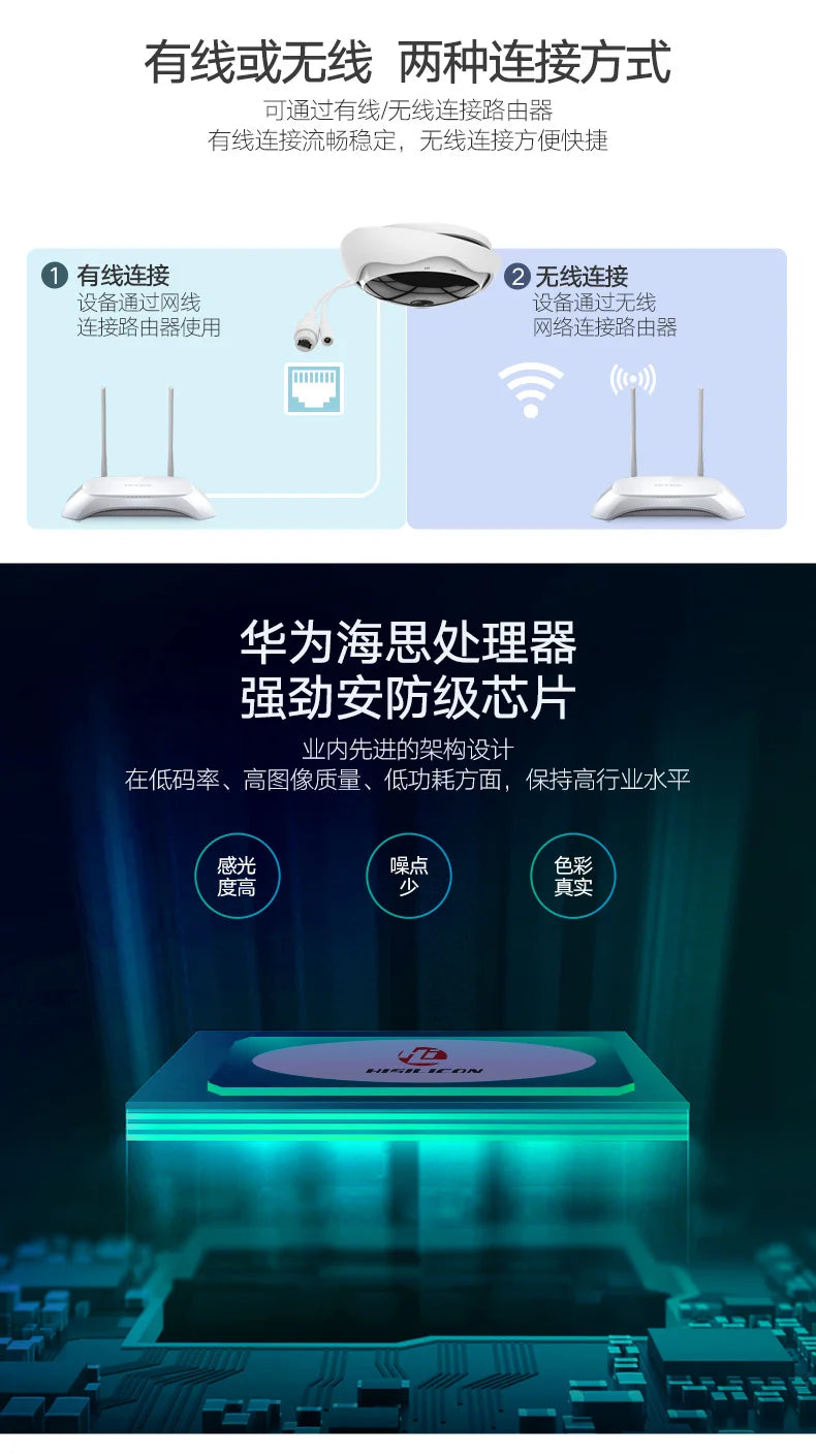 Xmeye ICsee Remote Monitoring Infrared 5MP Indoor 256G Audio Motion Detect VR 360-Degree Panoramic WIFI IP Surveillance Camera