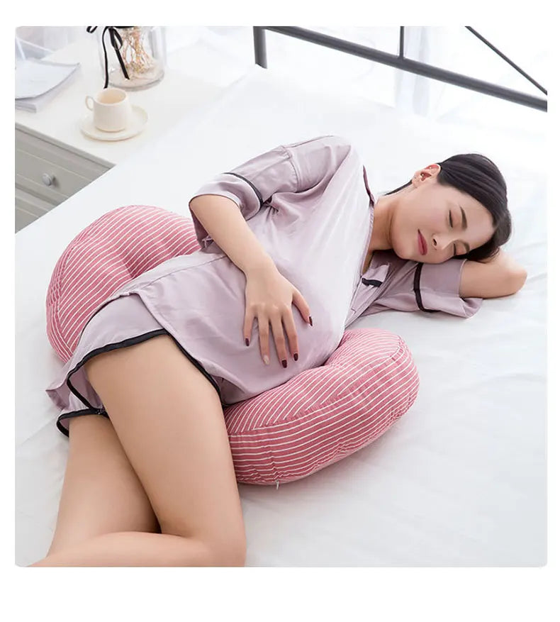 Multi-function U Shape Pregnant Women Sleeping Support Pillow Bamboo Fiber Cotton Side Sleepers Pregnancy Body Pillows For Mater
