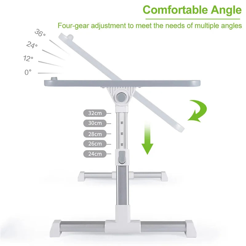 Multi-functional Laptop Desk Portable Adjustable Laptop Stand Study Table Foldable Bed Desk for Bed Sofa Tea Serving Table Stand