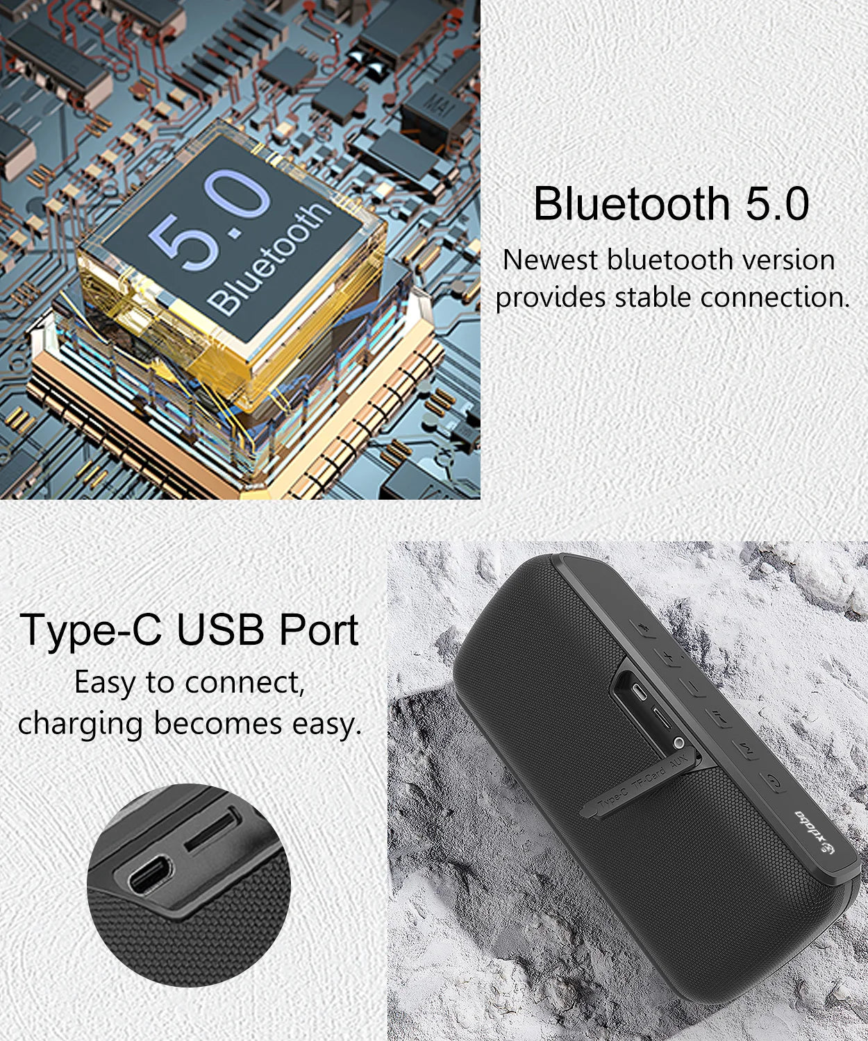 XDOBO Hot Sale X8 60W Portable Outdoor Speakers Bluetooth Wireless Bass Subwoofer Waterproof 6600mAh TWS Function Support TF/AUX