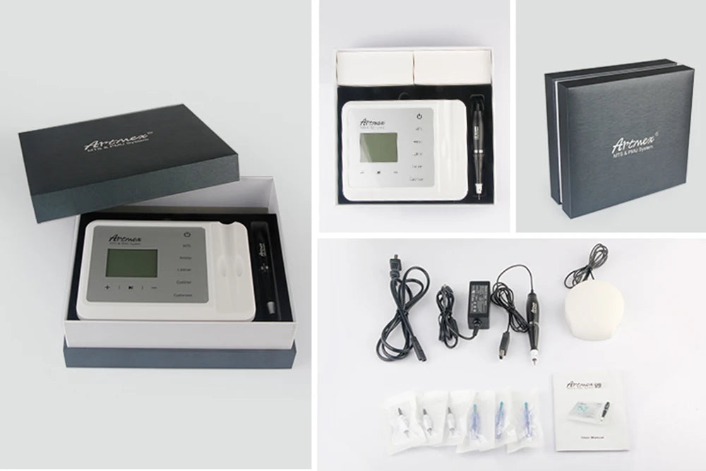 Swiss Motor Artmex V9 Semi Permanent Makeup Beauty Machine Dr Pen Dermapen Micro Needle MTS PMU Lip Liner Tattoo Kits Micro Pen