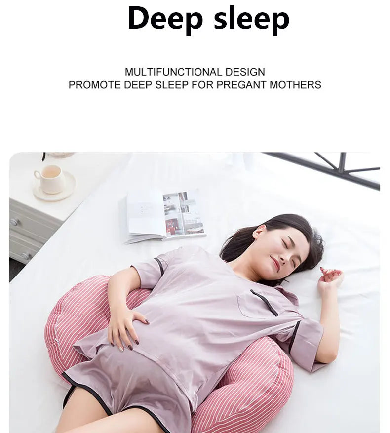 Multi-function U Shape Pregnant Women Sleeping Support Pillow Bamboo Fiber Cotton Side Sleepers Pregnancy Body Pillows For Mater