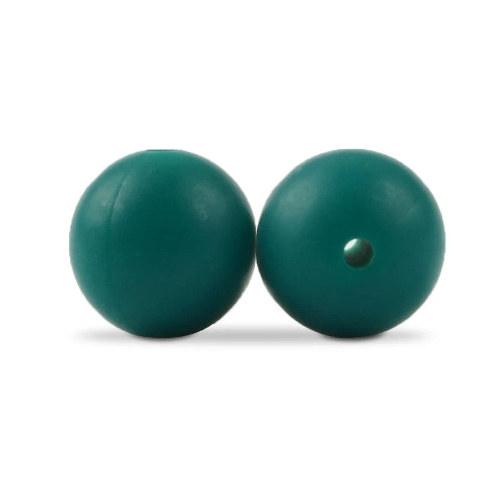 LOFCA 12mm 100pcs Silicone Beads Round Teether Baby Nursing Necklace Pacifier Clip Oral Care BPA Free Food Grade Colorful