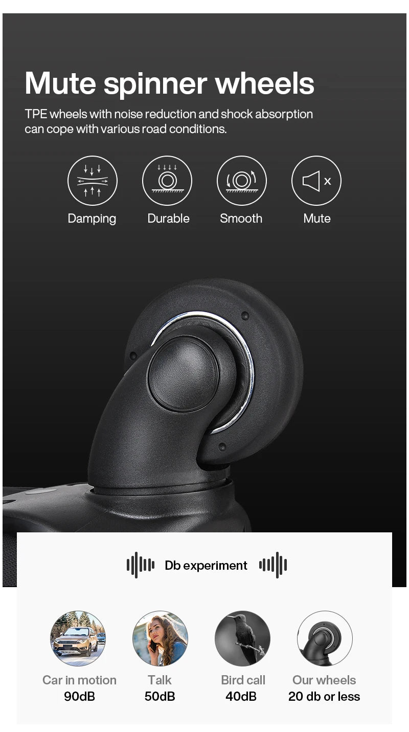 Hanke Men Business Travel Luggage Women Carry On Suitcase Spinner Wheels Rolling Bag 16 18 Inch