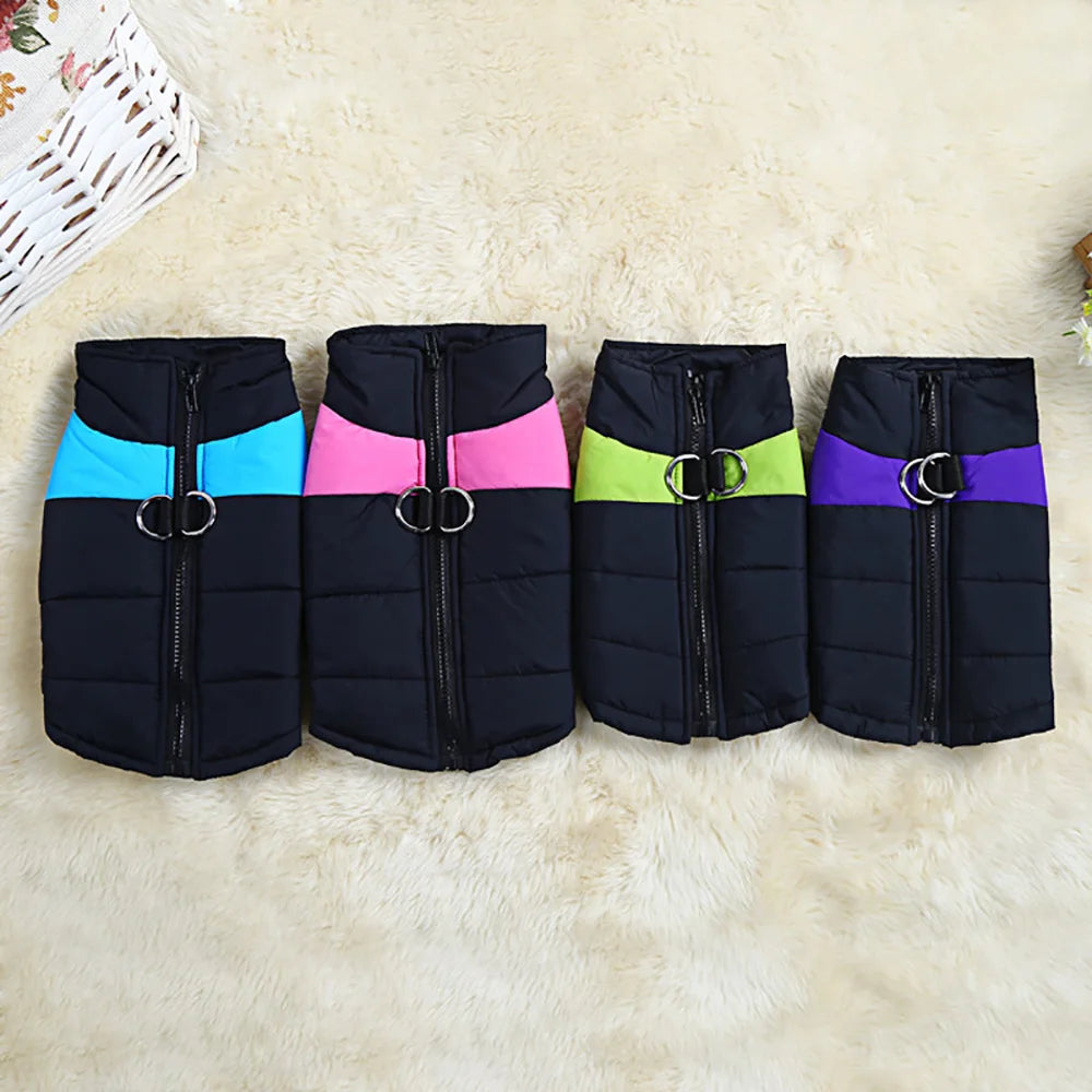 Waterproof Dog Clothes Zipper Jacket Coat For Small Medium Large Dogs Winter Warm Pet Clothing for Dog Costume Vest Apparel