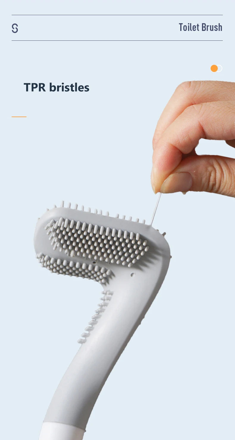 Silicone Golf Shape Toilet Brush with Holder Set  Toilet Cleaner Brush Wall Mounted Toilet Brush and Drying Holder for Bathroom