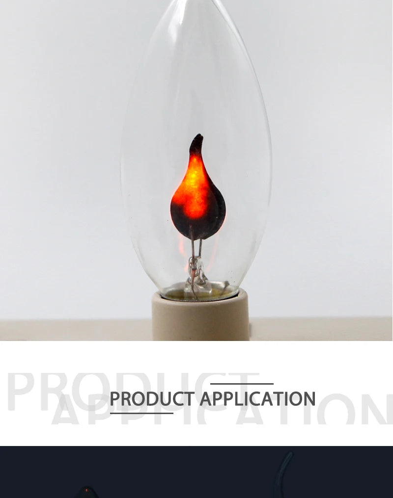 Vintage Edison E14 E27 Led Bulb Candle Light Flame Effect Bulb 3W AC220V Home For Decor Lighting Ampoule Candle Bulb