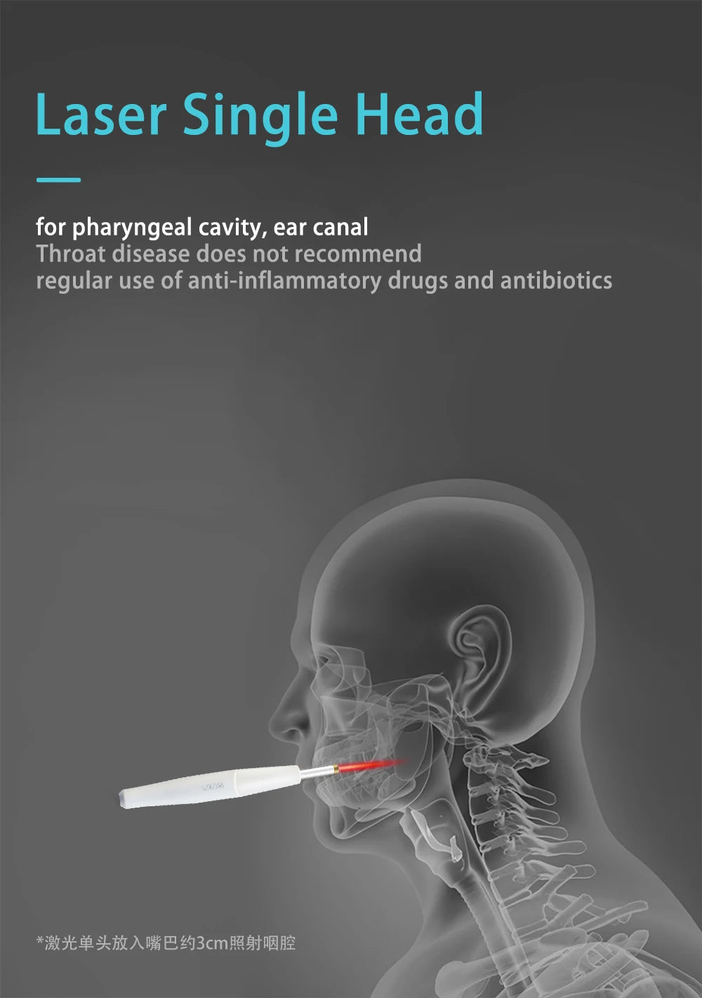 Tinnitus Ear Laser Therapy LLLT Irradiation Laser Physiotherapy Earplug Otitis Media Deafness Nose Rhinitis Sinusitis Treatment
