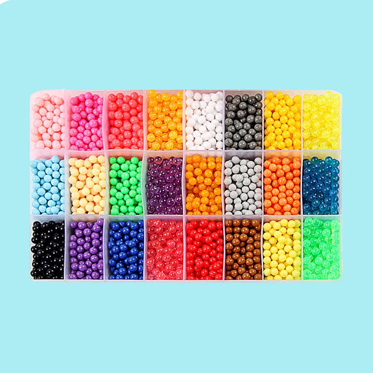 36 colors 5mm Set Refill Beads Puzzle Crystal DIY Water Spray magic Beads Set Ball Games 3D Handmade Magic Toys For Children