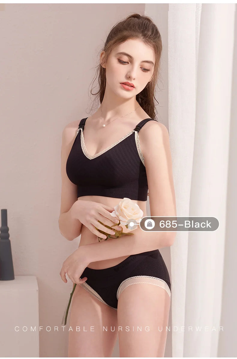 YATEMAO Breastfeeding Bra Pregnancy Clothes Maternity Nursing Bra Feeding Bra for Soutien Gorge Allaitement Pregnant Women