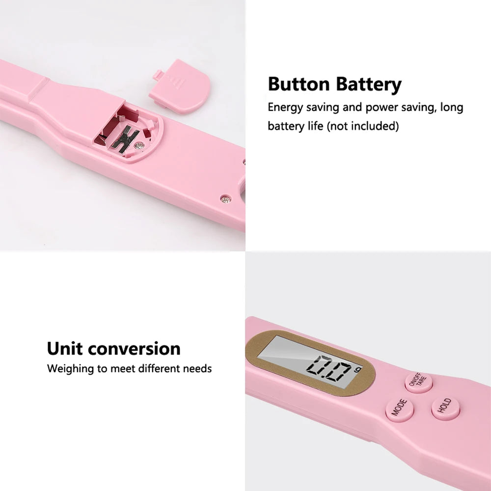 Mini Spoon Scale Digital Kitchen Scale Electronic LCD Food Scale 0.1-500g Weight Measuring Kitchen Tool for Milk Coffee