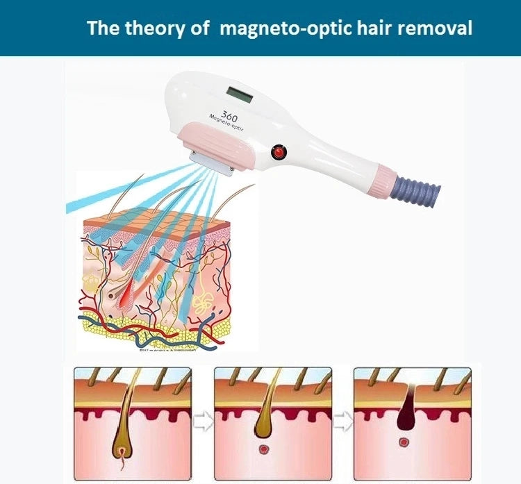 Portable 360 magneto-optical IPL painless hair removal machine