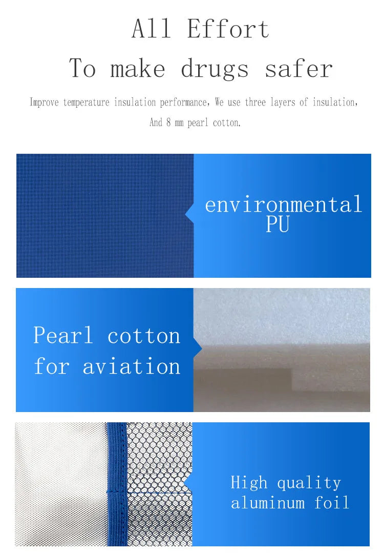 mega Insulin Cooler box Middle-sized bag Portable Insulated Diabetic Insulin Travel Case Nylon Fabric Aluminum Foil ice bag