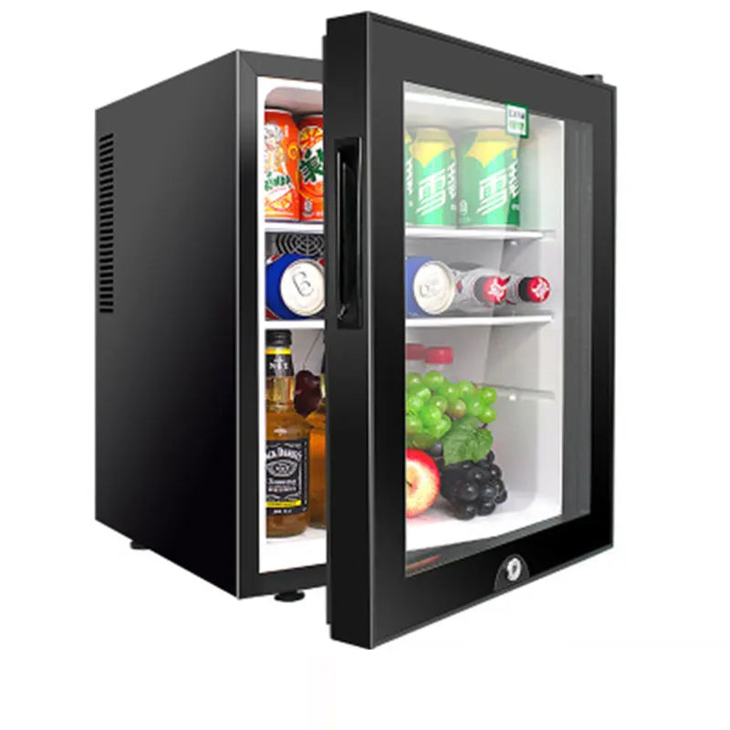 40L small refrigerator Single door Mask tea preservation cabinet Freezer with transparent glass doors