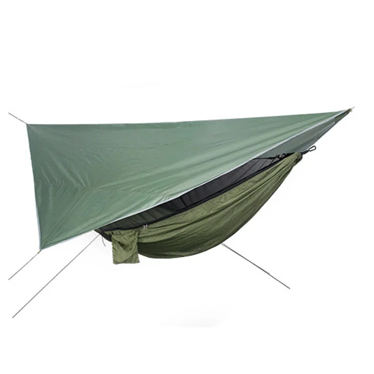 Portable Mosquito Net Nylon Camping Hammock with Waterproof Rain Fly Canopy Tarp  for Outdoor Hanging Bed Sleeping