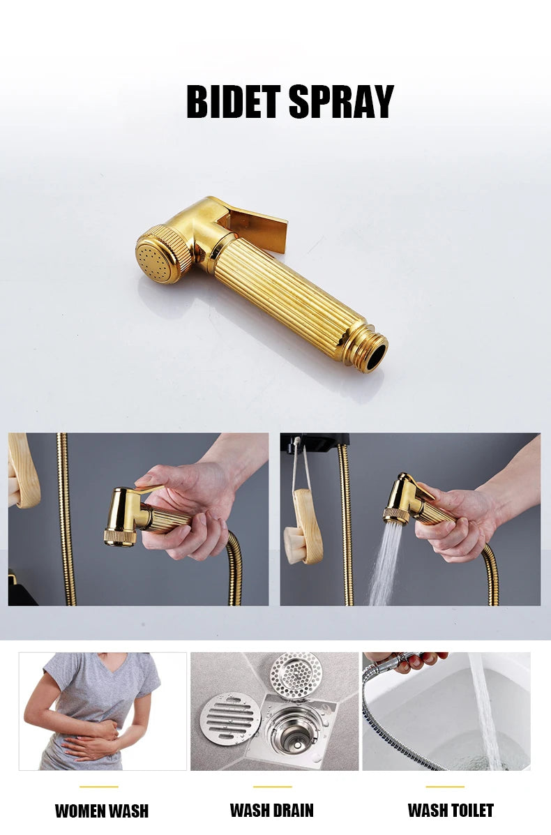 Hot Cold Shower System Bathroom LED Digital Shower Set Wall Mount Smart Thermostatic Bath Faucet Square Head SPA Rainfall Grifo