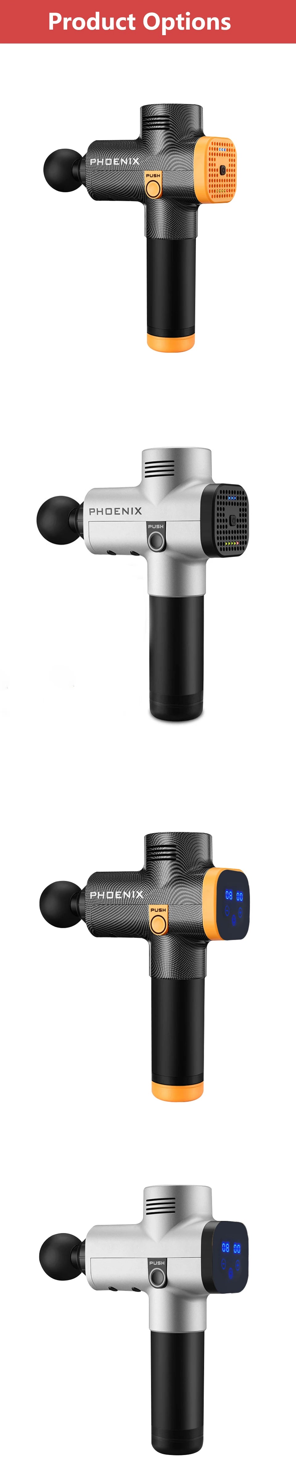 Phoenix A2 Massage Gun Deep Body Massager For Muscle Back Pain Relief Exercising Body and Relaxation Slimming Shaping Massager