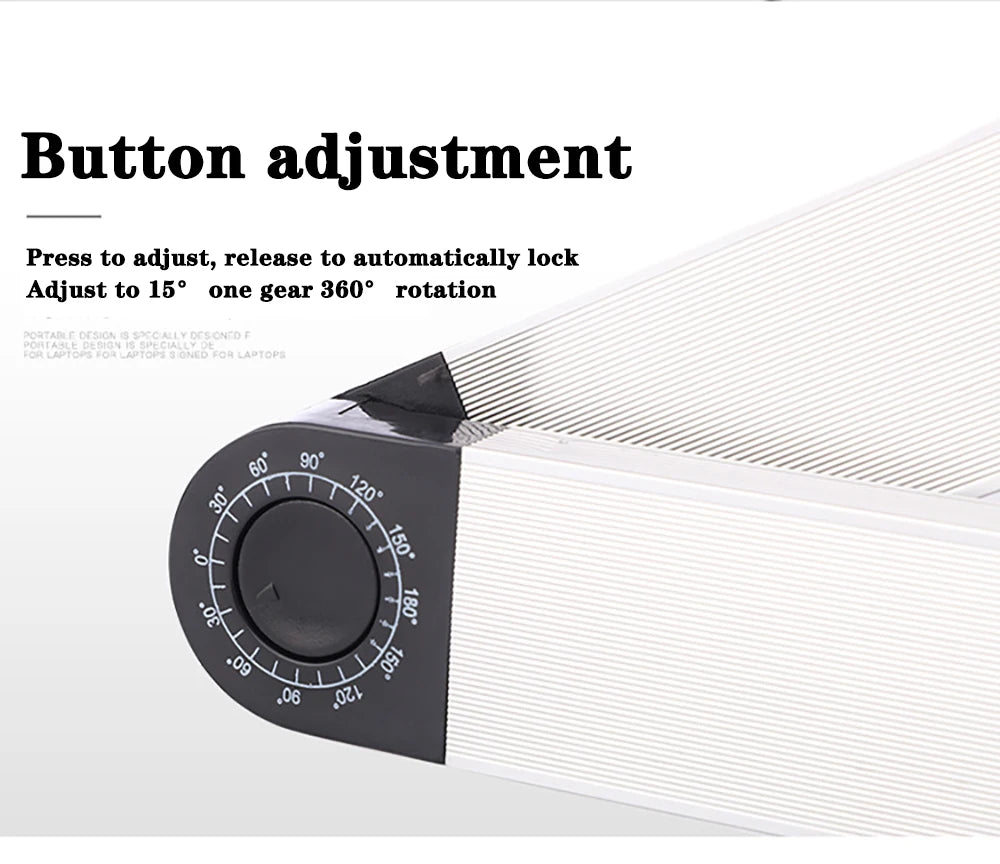 Adjustable Laptop Desk Stand Portable Aluminum Ergonomic Lapdesk For TV Bed Sofa PC Notebook Table Desk Stand With Mouse Pad