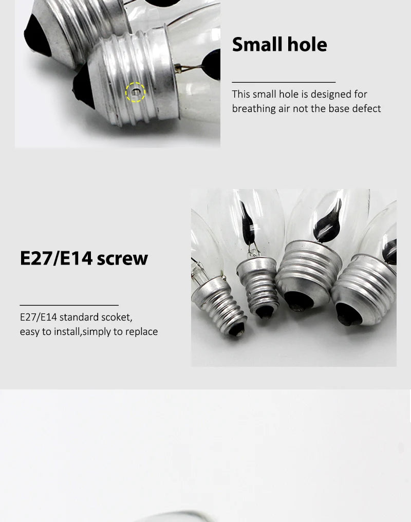 Vintage Edison E14 E27 Led Bulb Candle Light Flame Effect Bulb 3W AC220V Home For Decor Lighting Ampoule Candle Bulb