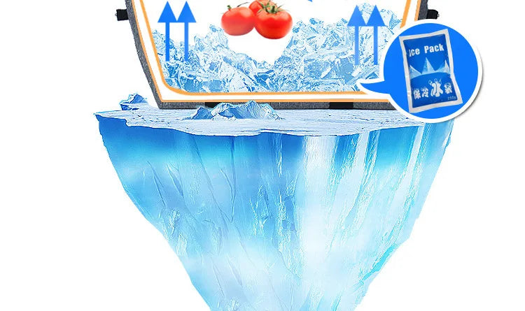 Folding Cooler Bag Large Capacity Ice Pack Outdoor Portable Aluminum Foil Fresh-Keeping Picnic Bag Multifunctional Shopping bag