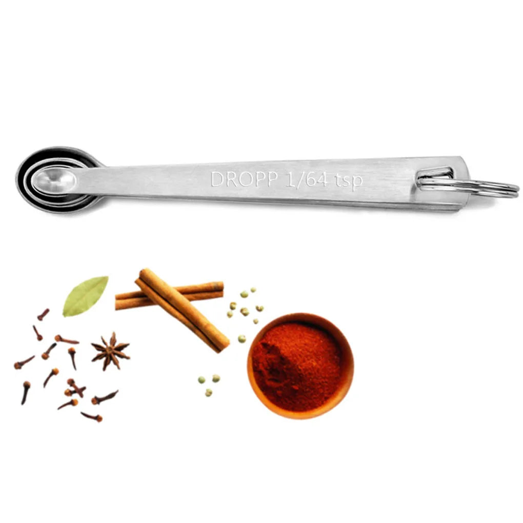 5pcs/Set Small Measuring Spoon Stainless Steel Coffee Measuring Spoons Tea Seasoning Multiple Size Measuring Spoon Kitchen Tools
