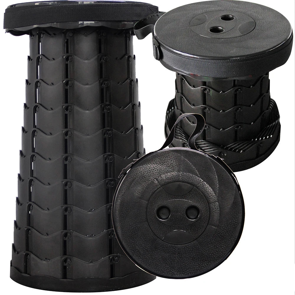 Portable Folding Telescopic Stool Lightweight Plastic Subway Queuing Chair Outdoor Camping Chair Fishing Seat