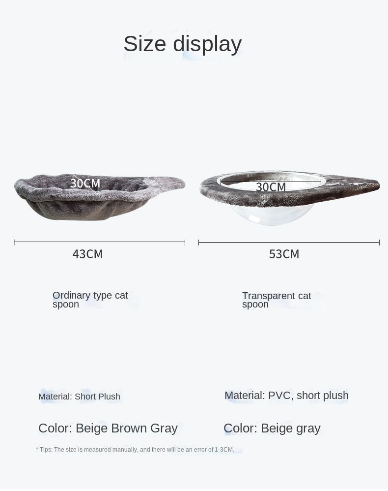 Soft Cat Hammock Install On  Tree  Sleeping Kennel Hanging Thick Plush 4Colors Big Capacity Dia 30cm/35cm Pet Bed