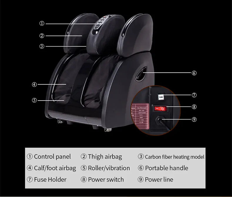 JinKaiRui Electric Vibrating Foot Massager Heating Knee Leg Calf Thigh Massage Device Air Pressure Massage Fatigue Relieve Care