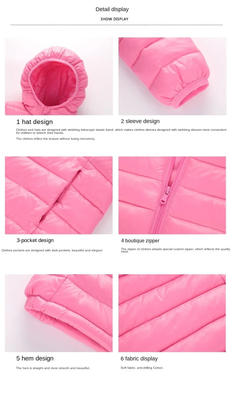 New Fashion Children Jacket Outerwear Boys and Girl Autumn Clothes Warm Down Hooded Coat Teenage Parka Kids Winter Clothing