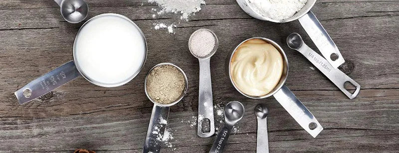 UPORS Measuring Cups Premium Stackable Kitchen Measuring Spoon Set Stainless Steel Measuring Cups and Spoons Set