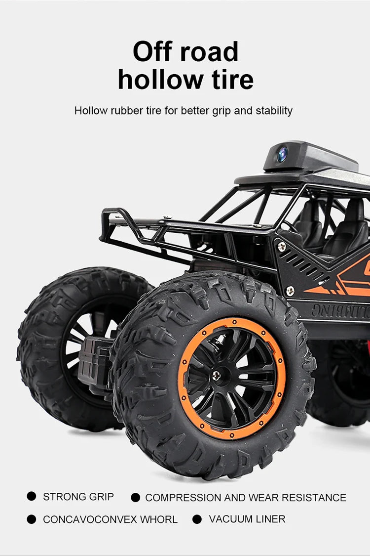 Rc Car With HD Camera FPV WIFI Machine On Remote Control Stunt 1:18 2.4G SUV Radiocontrol Climbing Toys For Kids on a Sign